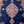 Large Persian Kashan Rug Hand-Knotted Rust Floral Medallion on Deep Indigo Field, c.1930s
