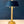 Hollywood Regency Brass “As You Like It” Stacked Leaf Table Lamp w/ Black Metal Shade, c.1970’s