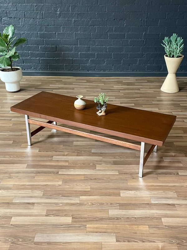 Mid-Century Modern Walnut & Chrome Coffee Table by Lane, c.1960’s