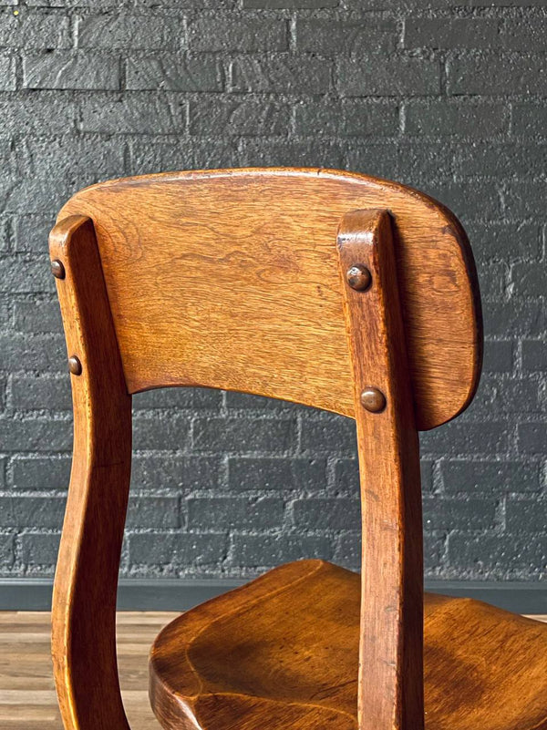 American Maple Swivel Banker’s or Typist Office Chair, c.1950’s
