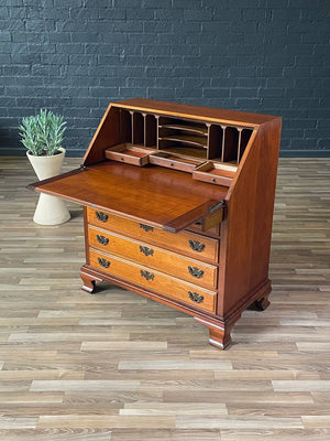 American Colonial Cherry Drop-Down Desk by Maddox, c.1950’s