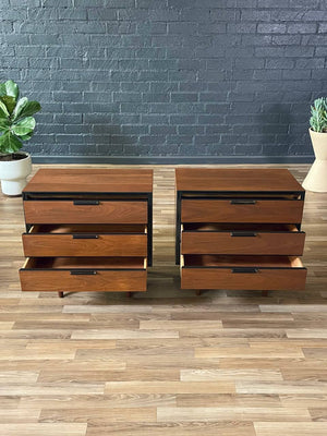 Pair of Mid-Century Modern Walnut Night Stands by The Rapport Co., c.1960’s