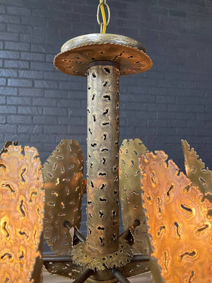 Mid-Century Modern Brutalist Chandelier by Tom Greene for Feldman, c.1960’s