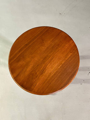 Victorian Eastlake Walnut & Burl Wood Round Center Table w/ Porcelain Casters c.1900's