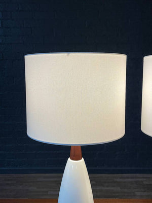 Pair of Mid-Century Modern Ceramic Table Lamps, c.1960’s