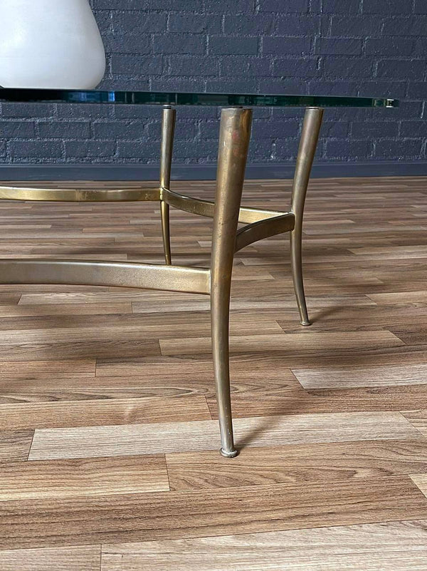 Mid-Century Italian Modern Brass & Glass Coffee Table, c.1960’s