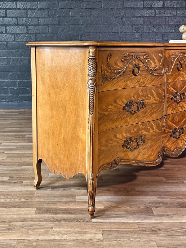 French Louis XVI Style Burl Wood Dresser by Romweber, c.1920’s