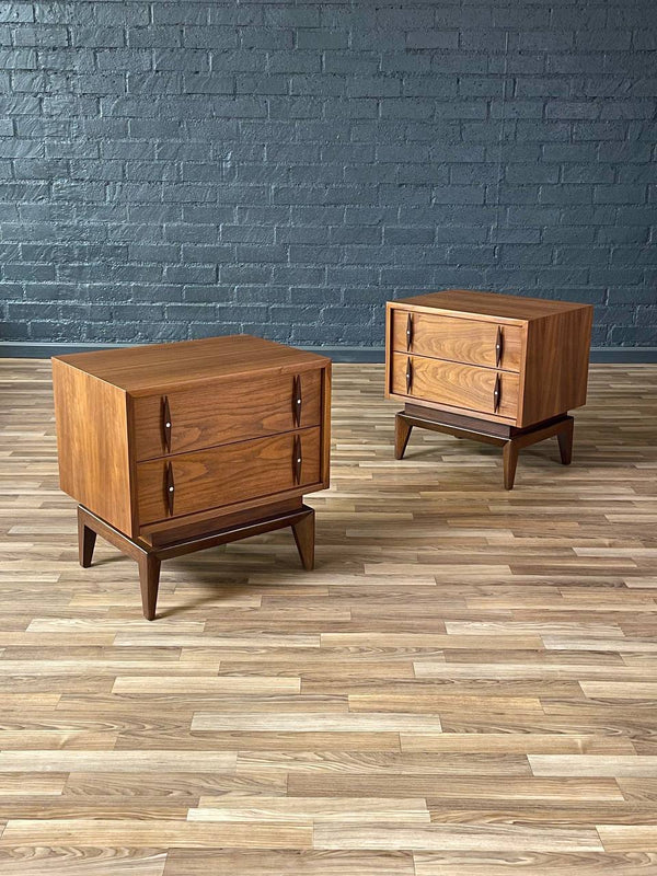 Pair of Mid-Century Modern Sculpted Night Stands by American of Martinsville, c.1960’s