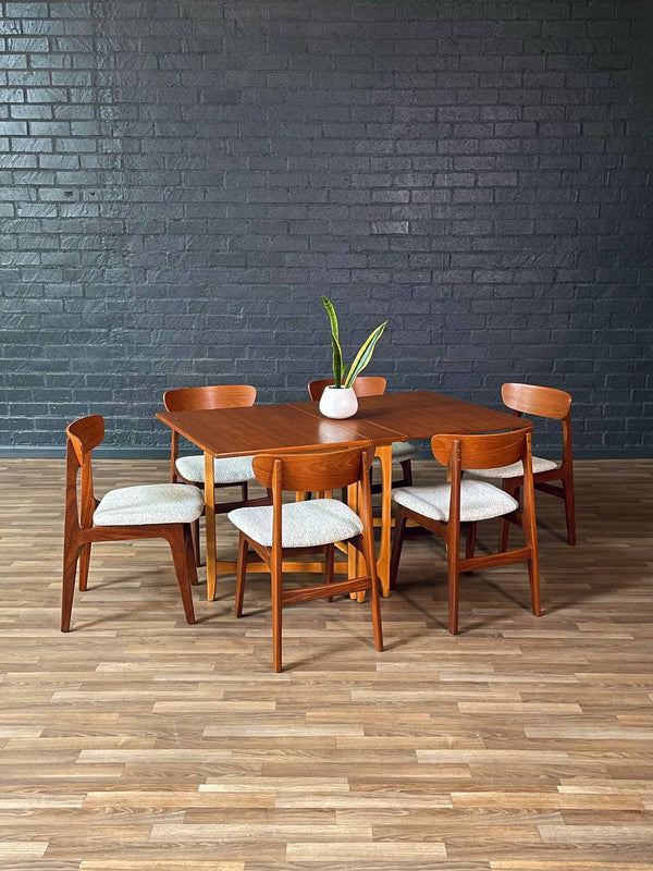 Set of 6 Mid-Century Danish Modern Teak Dining Chairs, c.1960’s