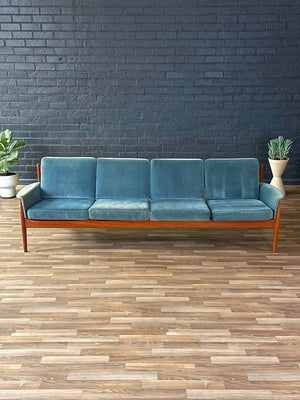 Mid-Century Danish Modern 4-Seater Teak Sofa by Grete Jalk, c.1960’s