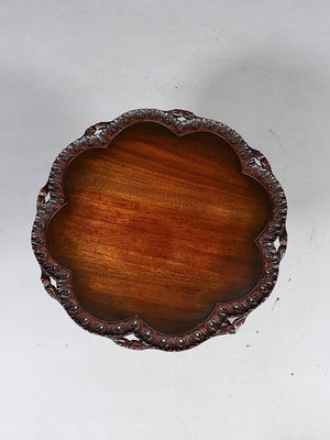 American Chippendale Revival Mahogany Pie-Crust Tilt-Top Table, c.1940's