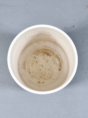 Mid Century Modern White Glazed Ceramic Planter, c.1960’s