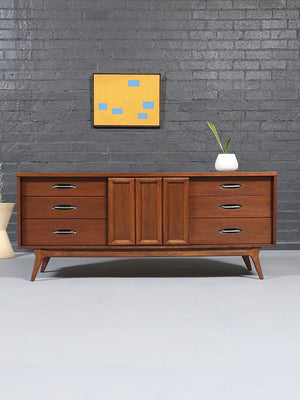 Mid-Century Modern Sculpted Walnut Dresser, c.1960’s