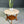 American Mid-Century Modern Wood & Marble Round Side Table, c.1960's