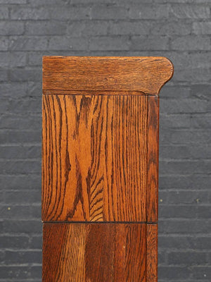 Antique Arts & Crafts Quarter-Sawn Oak Four-Section Stackable Bookcase by Humphrey, c.1920's