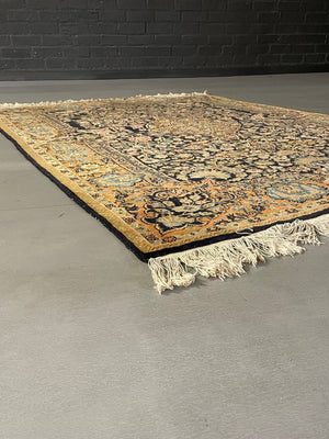 Vintage Persian Kashan-Style Wool Area Rug, c.1970s