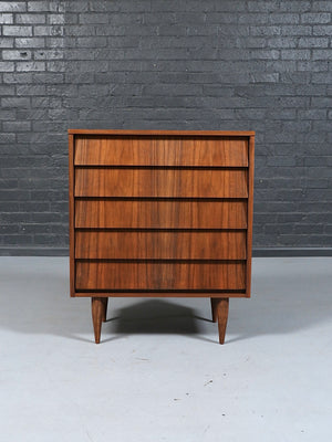 Mid Century Modern Walnut Highboy Dresser  c.1960's
