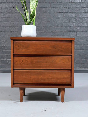 Mid Century Modern Walnut Nightstand by Dixie, c.1960's