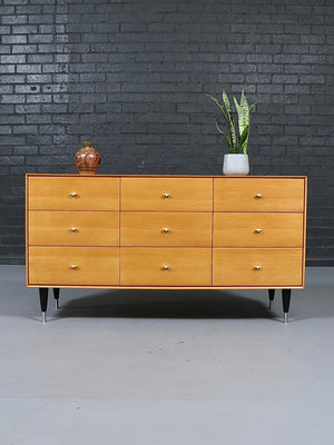 Mid-Century Modern  9-Drawer Dresser by Raymond Loewy for Mengel, c.1950's