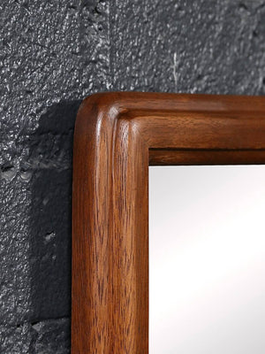 Mid Century Modern Sculpted Walnut Wall Mirror, c.1960's