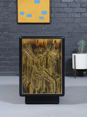 Bernhard Rohne Acid Etched Brass Dresser for Mastercraft, c.1970’s