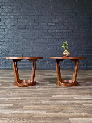 Pair of Mid-Century Modern “Rhythm” Walnut Side Tables by Lane, c.1960’s
