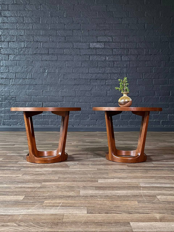 Pair of Mid-Century Modern “Rhythm” Walnut Side Tables by Lane, c.1960’s