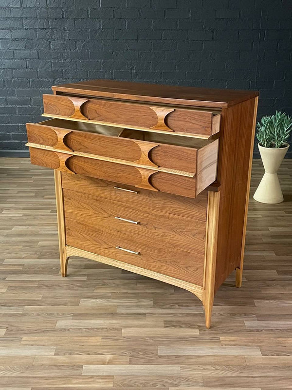 Mid-Century Modern Two-Tone Highboy Dresser by Kent Coffey, c.1960’s
