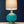 Hollywood Regency Italian Murano Glass & Brass Table Lamp in Turquoise Bullicante, c.1960’s