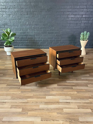Pair of Mid-Century Modern Walnut Night Stands by The Rapport Co., c.1960’s