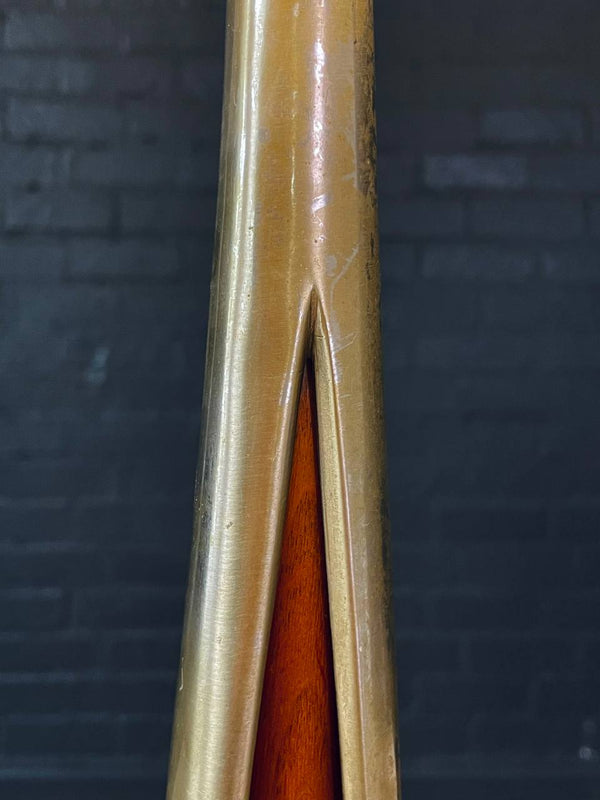Richard Barr Brass & Walnut Table Lamp for Laurel, c.1960’s