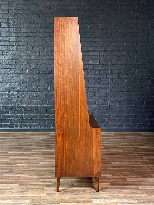 Mid-Century Modern “1st Edition” Walnut Bookcase Hutch by Lane, c.1950’s
