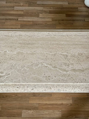 Vintage Post Modern Travertine Stone Console Table, c.1970’s
