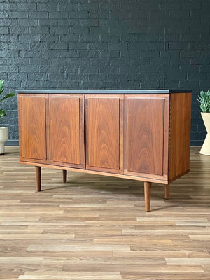 Mid-Century Modern Walnut Credenza w/ Stone Top by Jack Cartwright, c.1960’s