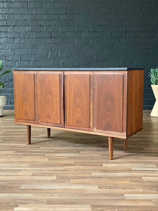 Mid-Century Modern Walnut Credenza w/ Stone Top by Jack Cartwright, c.1960’s