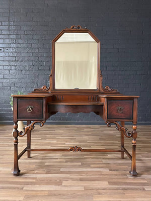 American Colonial Mahogany Vanity Desk, c.1940’s