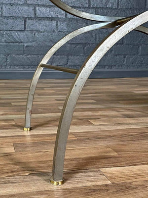 Pair of Italian Neoclassical Revival X-Base Curule Benches w/ Gilt Rosettes, c.1950s