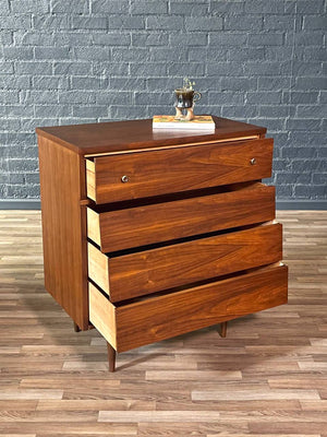 Mid-Century Modern Walnut Highboy Dresser by Harmony House, c.1960’s