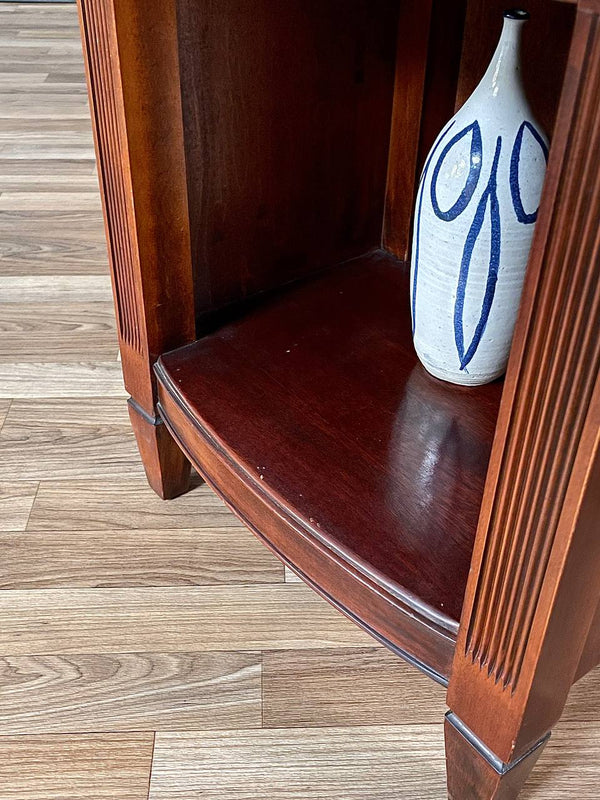 Vintage Federal Revival Mahogany Night Stand w/ Brass Pull, c.1950s