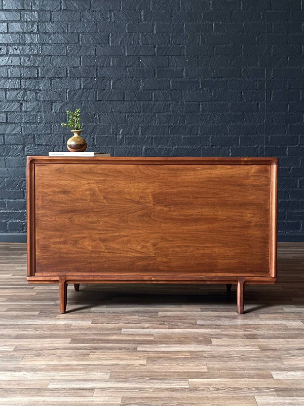 Mid-Century Modern Credenza w/ Travertine Stone & Bi-Folding Doors, c.1960’s
