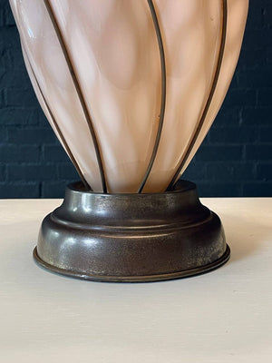 Mid-Century Modern Italian Murano Glass & Brass Table Lamp by Marbro, c.1960’s