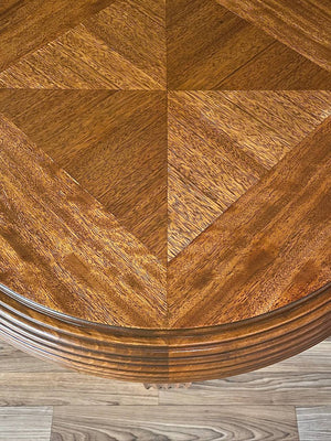 Art Deco Walnut Two-Tier Round Side Table