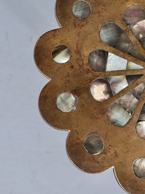 Jonathan Adler “Kismet” Brass & Abalone Shell Side Table