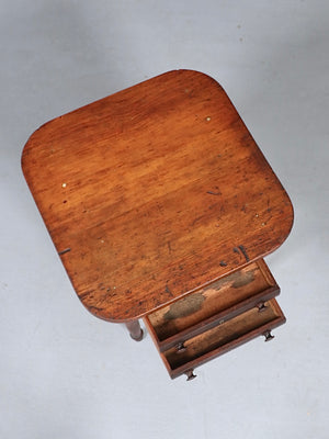 Antique American Sheraton Pine Two-Drawer Work End Table, c.1900’s