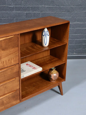 Heywood-Wakefield Model M-328W Drop Down Desk w/ Bookcase, c.1950’s