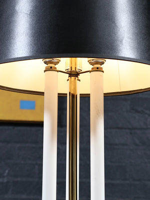 Pair of Vintage Brass Bouillotte Candlestick Style Table Lamps, c.1970's