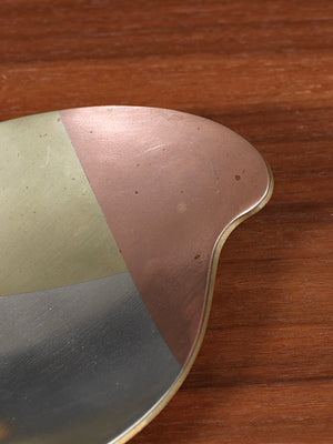 Mexican Modernist Biomorphic “Metales Casados” Mixed Metal Catchall Tray, c.1960’s