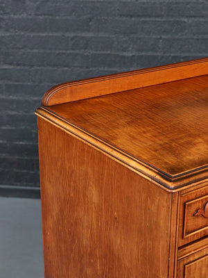 American Colonial Revival Tiger Maple Highboy Dresser by Marvel Furniture Co, c.1980’s