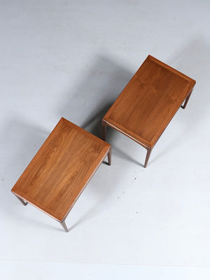 Pair of Mid-Century Modern “Rhythm” Walnut Side Tables by Lane, c.1960’s