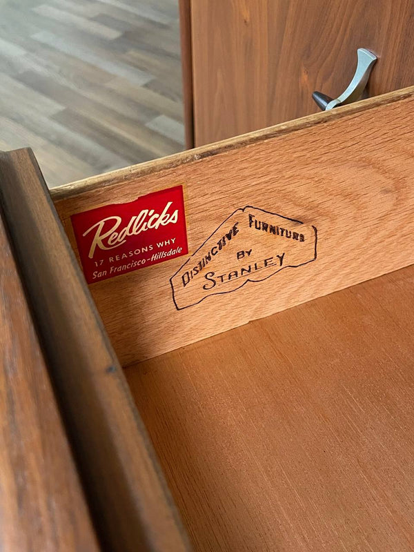 Mid-Century Modern Walnut Credenza by Stanley, c.1960’s